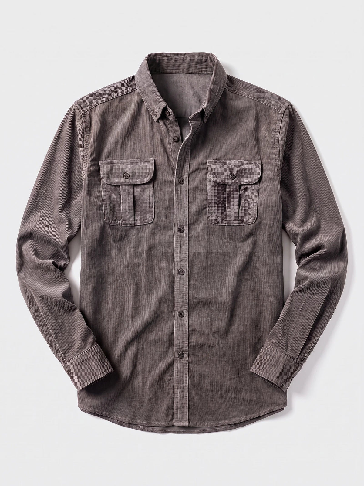 Heren Slim Fit Twill Overhemd van Katoen