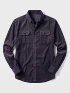 Heren Slim Fit Twill Overhemd van Katoen