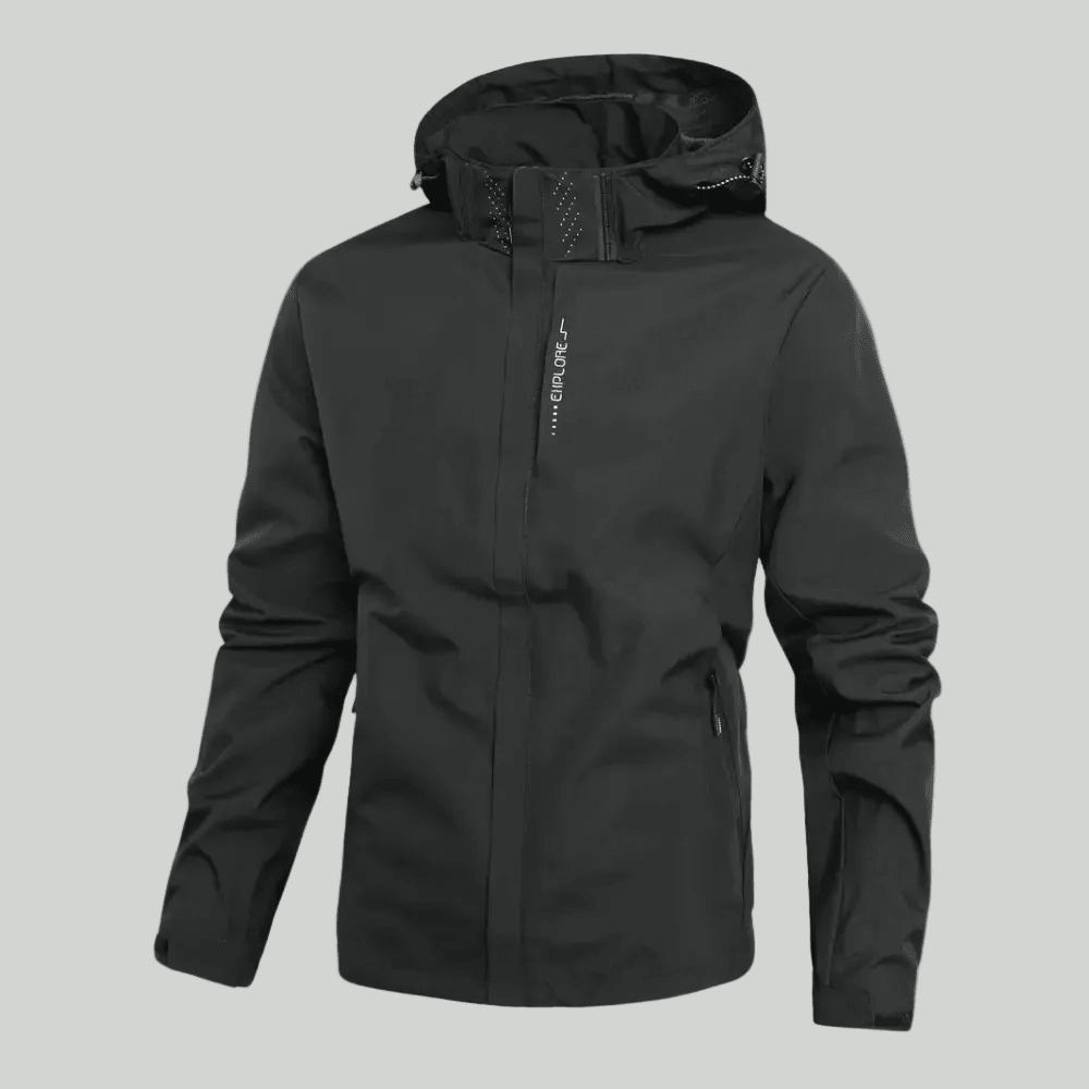 Waterdichte Winddichte Outdoor Jas – Lichtgewicht Unisex Laag - De Mode OutletBLACK-OC13V78
